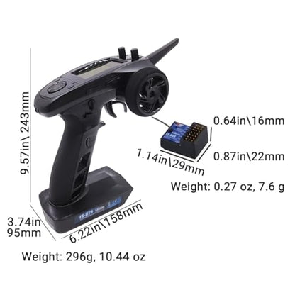 FS-GT5 6CH Transmitter and FS-BS6 Receiver for RC Cars Boats Flysky | Gyro Receiver 6 Channels 2.4GHz AFHDS2A Radio Control System