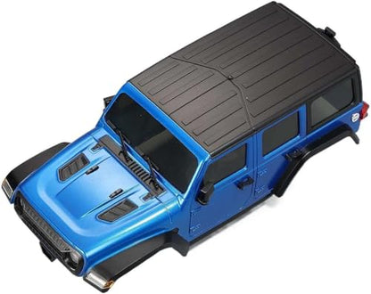 6.10inch/155mm Wheelbase Shell ABS Hardtop Body Kit Replacement Part for TRX4M Bronco Defender AX8560 1/18 RC Crawler Chassis (Blue) - color: Blue