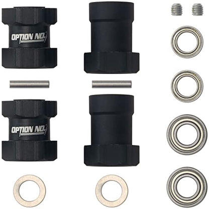 RC Car 1/10 Aluminum 12mm Hex Adapter Wheels Rims Combiner for Tamiya CW-01 Chassis Lunchbox ORV Monster Beetle Upgrade Parts