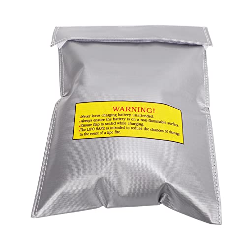MAVIS LAVEN Battery Safe Bag, Fire Retardant PVC Fiber Protection, Explosion Proof Storage with Charging Holes for RC Drone Batteries