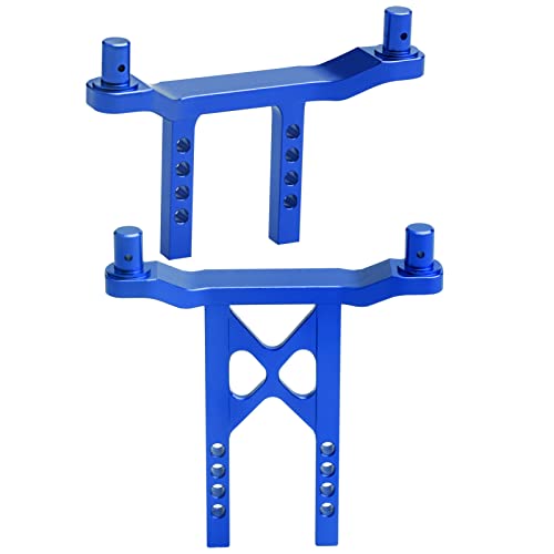 Metal Aluminum Front & Rear Body Mounts Posts for 1/18 Traxxas LaTrax Teton SST, Replace Parts 7615 (Blue) - color: Blue
