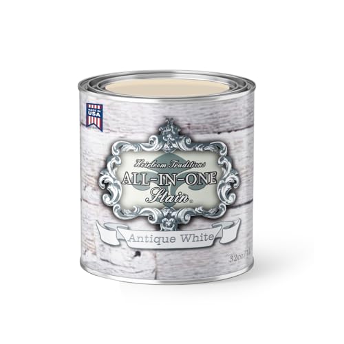 All-in-ONE Gel Stain - Antique White - 32oz - color: Antique White, size: 32 Fl Oz