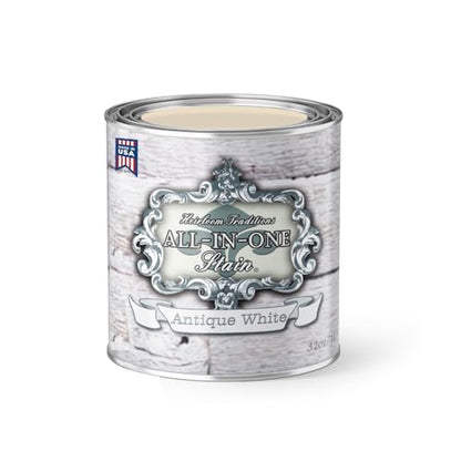 All-in-ONE Gel Stain - Antique White - 32oz - color: Antique White, size: 32 Fl Oz