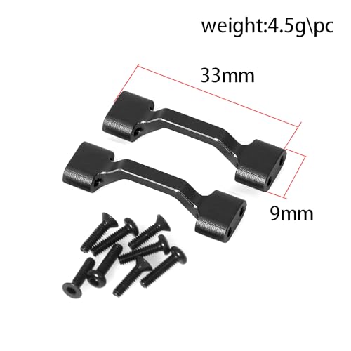 Aluminum Side Panel Crossbar RC Upgraded Parts for LOSI 1/18 Mini LMT 4X4 Brushed Monster Truck RTR-LOS01026 RC Car, Black - color: Black Crossbar