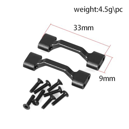 Aluminum Side Panel Crossbar RC Upgraded Parts for LOSI 1/18 Mini LMT 4X4 Brushed Monster Truck RTR-LOS01026 RC Car, Black - color: Black Crossbar