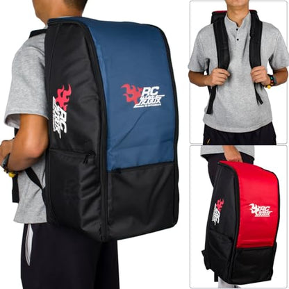  RC Backpack,RC Car Storage Bag,Multi Pockets Duffel Bag Carrying Case for 1/8 & 1/10 RC Car SCX10 Capra Wrangler TRX4 E-REVO VS4 BRX01 TF2 D90 CC01 YK4082 RGT EX8619 (Red) - color: Red