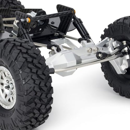1/10 RC Portal Axles Set with BTA SOA Servo Mount CNC Aluminum One Piece Construction Offset Front Rear Completes Axle Set for Axial Capra 1.9 UTB LCG Cheater Rig 4WS DIY Upgrades (Silver) - color: Silver