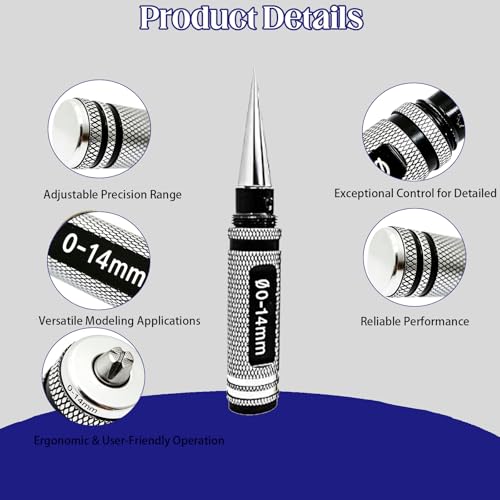 3 Pack Steel Metal 0-14mm Hole Puncher Reamer and Drill Hole Expander, 0–14mm Manual Hole Punch Reamer, Multipurpose Manual Hole Punch, for RC Car Truck Body Shell Connector