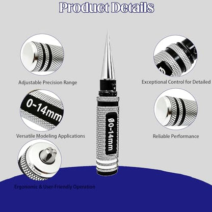 3 Pack Steel Metal 0-14mm Hole Puncher Reamer and Drill Hole Expander, 0–14mm Manual Hole Punch Reamer, Multipurpose Manual Hole Punch, for RC Car Truck Body Shell Connector