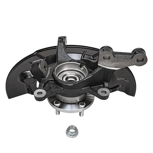 Detroit Axle - 2.5L Front 4pc Steering Knuckles Kit for 2012-2017 | Toyota Camry, 2 Steering Knuckles & Wheel Bearing Hubs 2 Outer Tie Rod Ends 2013 2014 2015 2016 Replacement - size: 4SU50407/Kit