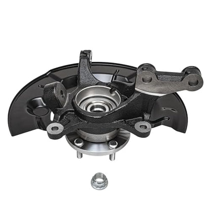 Detroit Axle - 2.5L Front 4pc Steering Knuckles Kit for 2012-2017 | Toyota Camry, 2 Steering Knuckles & Wheel Bearing Hubs 2 Outer Tie Rod Ends 2013 2014 2015 2016 Replacement - size: 4SU50407/Kit