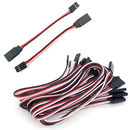 20Pcs Servo Extension Cable 15/30/50cm 3-Pin Male to Female Wire for RC | Durable servo extension wires in 3 lengths, ideal for RC car, helicopter, boat and airplane.(15 cm) - color: 15 Cm