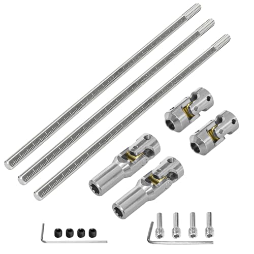 LRFHL 1/10 Crawler Driveshaft Stainless Steel, 68-229mm, Silver | SCX10 Drive Shaft for 1/10 RC Crawler LCG Rigs Sportys Scalers Capra SCX10 Pro - color: Silver