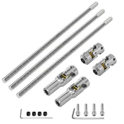 LRFHL 1/10 Crawler Driveshaft Stainless Steel, 68-229mm, Silver | SCX10 Drive Shaft for 1/10 RC Crawler LCG Rigs Sportys Scalers Capra SCX10 Pro - color: Silver