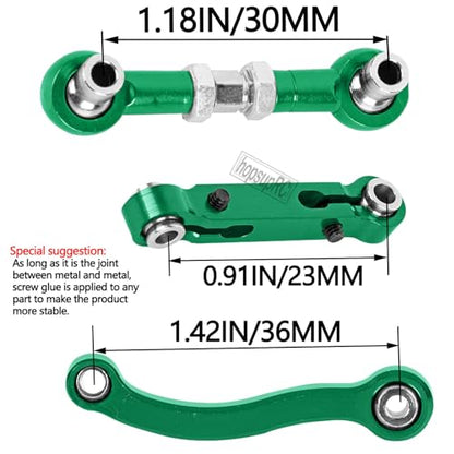 RC Aluminum Metal Turnbuckle Camber Links Toe Links with Rod Ends Steering Linkage Set Upgrade Parts for 1/18 LaTrax Teton,Desert Prerunner.Green(Replace 7636) - color: Green(7pcs)
