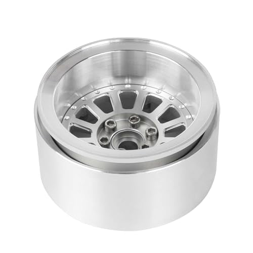 Aluminum 2.2" Beadlock Wheel Offset -10mm Metal Rims for SCX10 RR10 TRX4 VS4-10 Gen8 1/10 RC Crawler Car Upgrade Parts (12-Spoke, Gray) - color: 12-spoke, Gray
