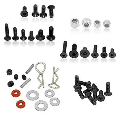 GLOBACT 531PCS RC Screw Kit RC Repair Tool for 1/8 1/10 1/12 1/16 RC Car | Fits Axial Redcat HPI Arrma Losi RC4WD