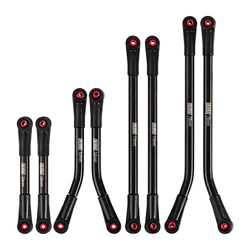 INJORA Steel High Clearance 4 Link for SCX24 Gladiator Power Wagon (Black) - color: Black