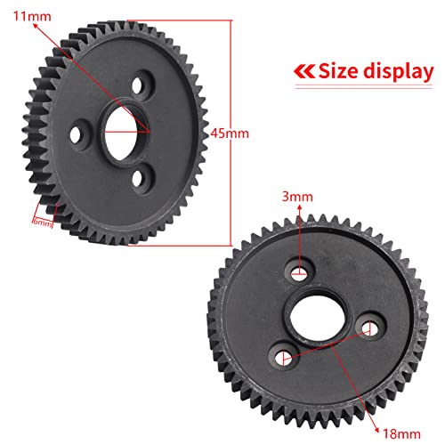 RC Metal Steel 54T 32P Spur Gear with 15T/17T/19T Pinions Gears Set Replace 3956 for Traxxas Slash 4x4 2WD Rustler Rally Stampede Summit E-REVO T-Maxx