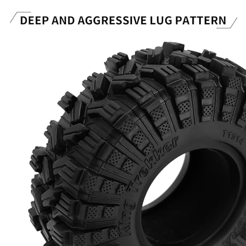 INJORA 1.55" 95*34.5mm King Trekker Tires for Axial AX90069 UTB18 MST JIMNY