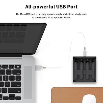 A4 Air AA Battery Charger 10W 1.5A DC AAA Smart Charger USB Input Wireless for 10500 12500 NiMH NiCd Li-lon LiFePO4 Battery - color: ISDT23