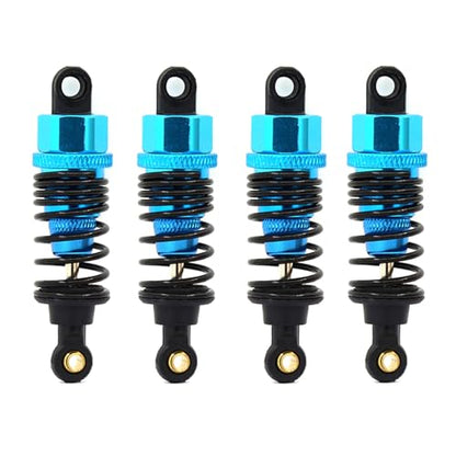 4Pack RC Car 102004 Adjustable Shock Absorber Damper Upgrade Parts Replacement Accessory 68mm For 1/10 RC On Road Drift Rally Car HSP 94102 94122 HPI Losi Axial Tamiya Redcat (Blue) - color: Blue