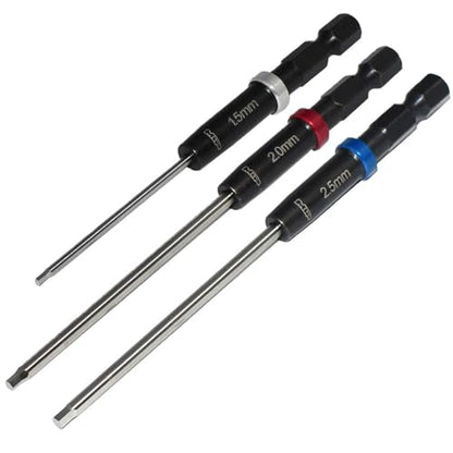 MIP RC Hex Bit Set and Tool Kit 9612 (1.5mm, 2.0mm, 2.5mm) – Hex Head Allen Wrench Drill Tools and Tool Bits for Screwdrivers, Electric Screwguns, and Power Drills For RC Cars - Made in USA - size: 1.5mm / 2.0mm / 2.5mm - Hex Set