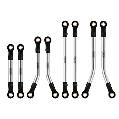 INJORA High Clearance Stainless Steel Links Set for TRX4M Defender Bronco - size: High Clearance Links