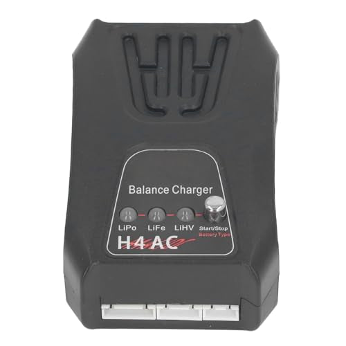 RC Lipo Battery Charger, LED Indicator Auto Shutoff Universal Balance Charger 2A for 2S 3S 4S LiPo LiHV NiMH NiCd Batteries for RC Cars Drones Helicopters