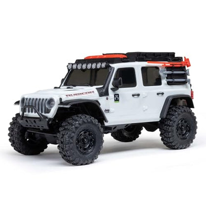 Axial 1/30 SCX30 Jeep Wrangler JLU 4X4 RTR Rock Crawler, White | Brushed, Battery & Charger Included, AXI-2261T2 - color: White