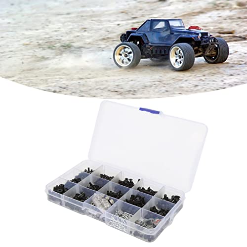 522Pcs RC Screw Kit Stainless Steel Universal Fastener Hardware Assortment Set Heavy Duty Repair Tool Maintenance Upgrade for Traxxas Axial 1 8 1 10
