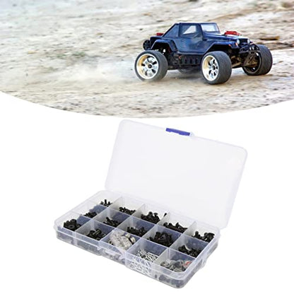 522Pcs RC Screw Kit Stainless Steel Universal Fastener Hardware Assortment Set Heavy Duty Repair Tool Maintenance Upgrade for Traxxas Axial 1 8 1 10