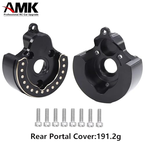 F10 Axle Brass Knuckle Weights with Front & Rear Portal Covers for 1/10 RC Crawler Vanquish VRD VS4-10 Phoenix, Lower COG LCG Upgrade Parts (3-in-1 Set)