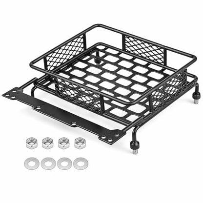 RC Car Roof Rack, Large/Medium/Small Steel Model Vehicle Luggage Tray Roof Rack for Tamiya CC01 / CR01 / D90 / SCX10 1/10 1/8 RC Crawler Car(12.00 * 11.00 * 4.00) - size: 12.00*11.00*4.00