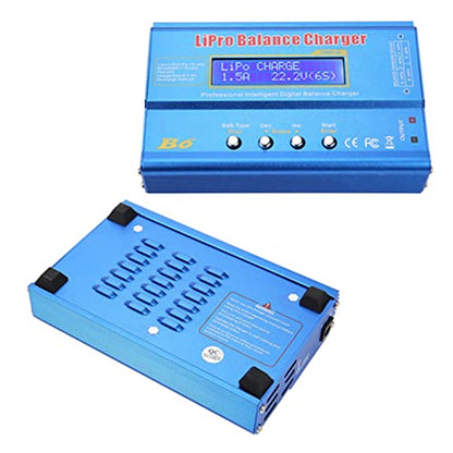 B6 80W Digital LCD Balance Charger Discharger for LiPo NiMH RC Battery (New iMAX B6 LCD Screen Digital RC Lipo NiMh)