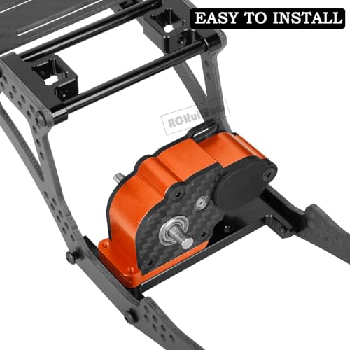 LCG Center Gearbox Transmission Box Upgrades Part for SCX10 SCX10 II 90046 90047 1/10 RC Crawler Car,Aluminum Middle Transmimssion Gearbox,Orange - color: Orange(1pc)