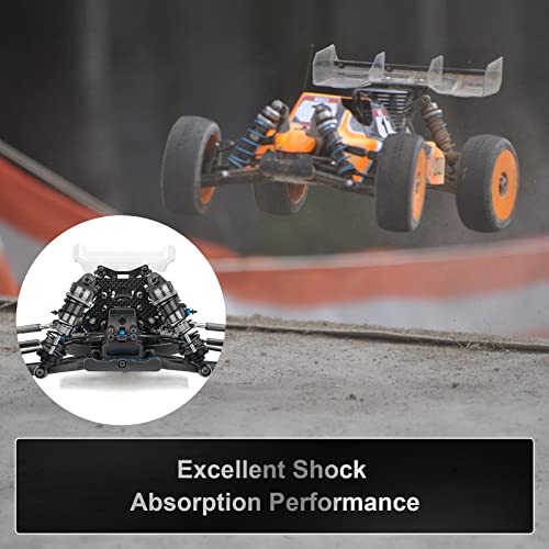 4Pcs RC Shocks Set 1:10 Scale 85mm Front Shocks & 95mm Rear Shocks | Replacement Parts Fits for 1/10 1/12 WLtoys 104001,124019, Kyosho, Tamiya, Losi RC Buggy/Racing Cars (Gray) - color: 1/10 Scale Titanium Grey