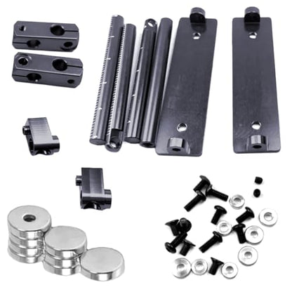 Magnetic Body Post Kit for 1/10 RC Cars - Stealth Invisible Body Mount Column Set Compatible with HSP 94123, Sakura D3, Tamiya TT-01/TT-02, XIS, Himoto, HPI - Aluminum Alloy (Black)