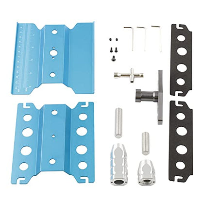 Aluminum Alloy RC Car Work Stand RC Repair Stand for 1/8 1/10 1/12 1/16 1/18 Buggy Truck Crawler On Road Touring Cars with Wheel Nut Wrenches, Blue - color: Blue