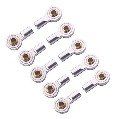 10Pack Vgoohobby Aluminum M3 Link Rod Tie Rod End Ball Head Joint Holder Compatible with Axial Redcat HSP Traxxas HPI 1/10 RC Car Truck DIY Robot Boat Airplane (18mm)