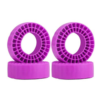 DJX 4PCS 1.0 Inch Tire Inserts Silicone Rubber Insert Foam Waterproof for 56-58mm*22-24mm 1.0'' Tire (Purple) - color: Purple