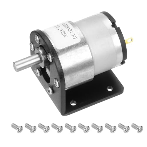 DMiotech Micro DC 12V 600RPM Geared Motor with Bracket Gear Reduction Motors 37mm Diameter Gearbox Micro Speed Reduction for RC Car, Robot Model, DIY Toys - style: 600RPM