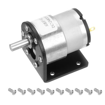 DMiotech Micro DC 12V 600RPM Geared Motor with Bracket Gear Reduction Motors 37mm Diameter Gearbox Micro Speed Reduction for RC Car, Robot Model, DIY Toys - style: 600RPM