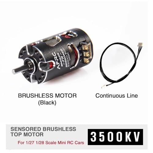 1525 3500KV Sensored Brushless Motor Shaft Diameter 2MM for 1/27 1/28 Mini RC Car (Black)