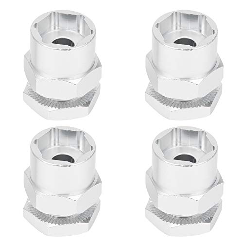 VGEBY Hex Adapter, 12mm to 17mm Wheel Hub Extension for RC Car Conversion, RC Crawler Accessories, Silver Model Car Upgrades for RC Enthusiasts, DIY Projects, Off-Road Crawling