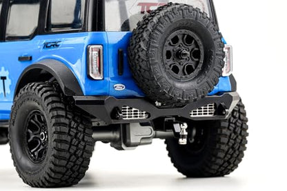 Aluminum Front and Rear Bumpers Set for TRX4M Bronco 1/18 RC Crawler Car Upgrade Parts - color: Black