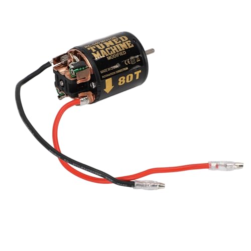 RC Car Brushed Motor 1/10 RC Crawler Car 540 Brushed Motor with Blue Heatsink for Axial Scx10 (80T) - size: 80T