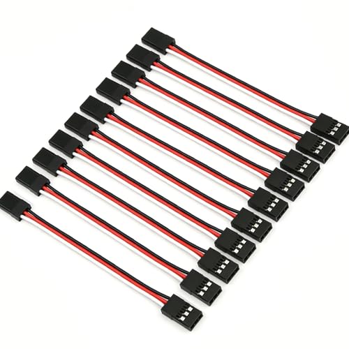 15PCS RC Servo Y Extension Cable 3-Pin Male to 1 Female Y Harness Splitter, 200mm Servo Extension Wire Compatible with JR Futaba JST for RC Car Airplane Helicopter - style: 1 Male to 1 Female
