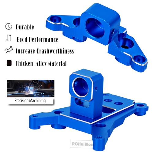 RC Chassis Brace Kit Upgrades Part for 1/10 Slash 4x4 LCG,Slash 4x4 LCG VXL,Rustler 4x4,Rustler 4x4 VXL,Alloy Aluminium w/Carbon Fibre Chassis Brace,Navy Blue - color: Navy Blue(1set)