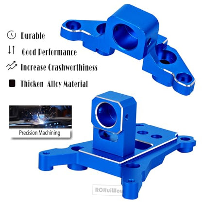 RC Chassis Brace Kit Upgrades Part for 1/10 Slash 4x4 LCG,Slash 4x4 LCG VXL,Rustler 4x4,Rustler 4x4 VXL,Alloy Aluminium w/Carbon Fibre Chassis Brace,Navy Blue - color: Navy Blue(1set)